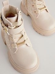 Baker by Ted Baker Bone Bouclé Lace-Up Boots - Image 5 of 6