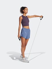 adidas Blue Aeroready Made For Training Minimal 2-In-1 Shorts - Image 3 of 6