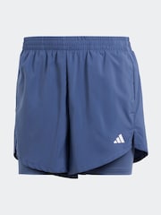 adidas Blue Aeroready Made For Training Minimal 2-In-1 Shorts - Image 6 of 6