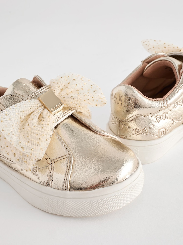 Baker by Ted Baker Girls Organza Bow Trainers - Image 3 of 6