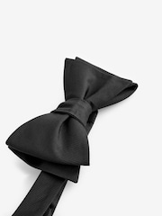 Black Signature Self Tie Silk Bow Tie - Image 5 of 6