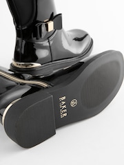 Baker By Ted Baker kniehohe schwarze Lacklederstiefel für Mädchen - Bild 5 von 5