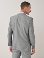 Light Grey Skinny Fit Two Button Suit Jacket - Image 2 of 10
