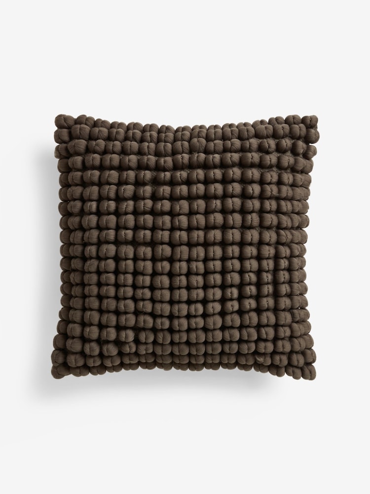 Dark Green 43 x 43cm Global Bobble Cushion - Image 5 of 6