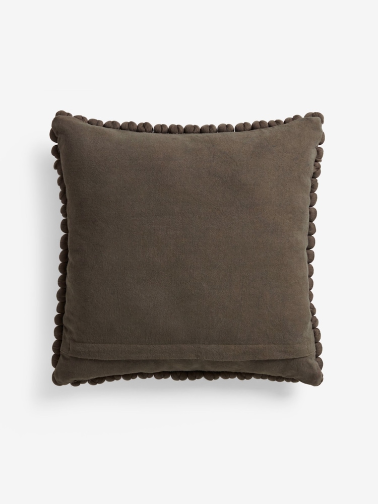 Dark Green 43 x 43cm Global Bobble Cushion - Image 6 of 6