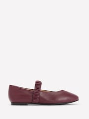 Boden Red Camilla Ruched Ballet Flats - Image 1 of 4