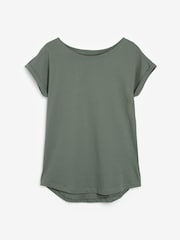 Green Khaki Cap Sleeve T-Shirt Top - Image 5 of 5