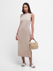 Barbour® International Renton Stretch Cotton Midi Dress - Image 3 of 7