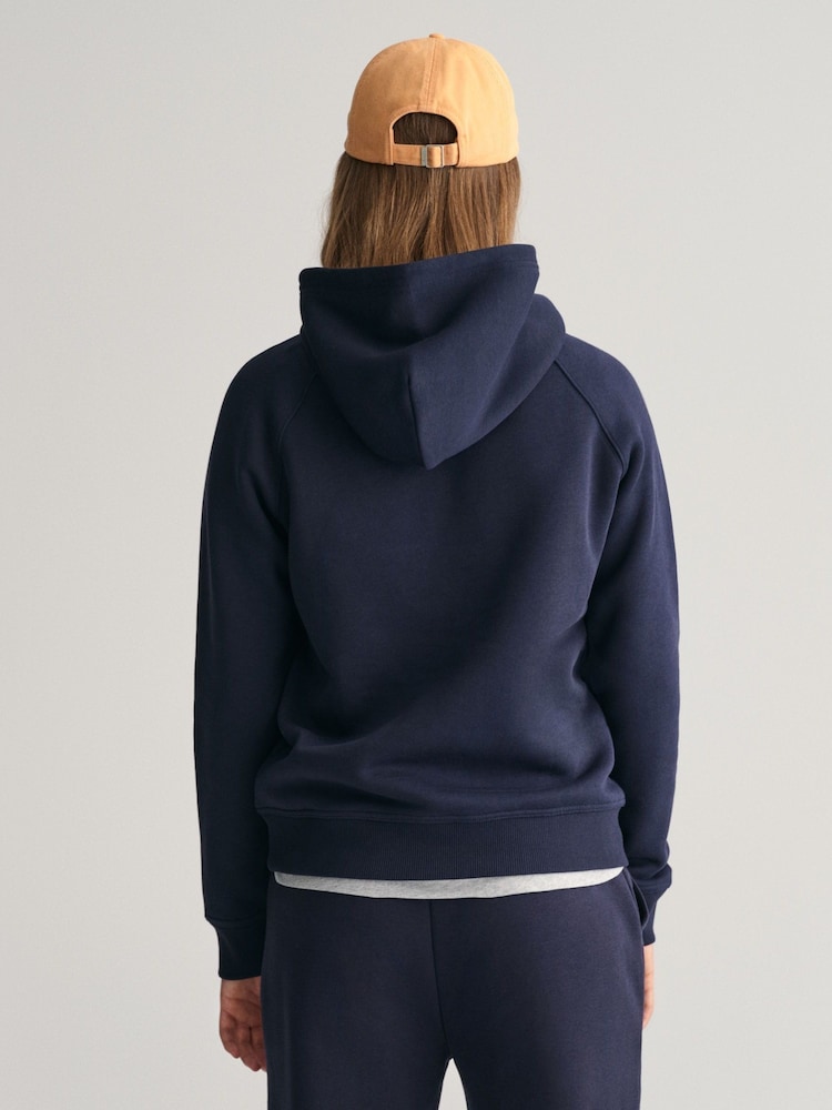 GANT Evening Blue Teens Archive Shield Hoodie - Image 2 of 6