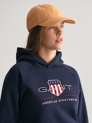 GANT Evening Blue Teens Archive Shield Hoodie - Image 4 of 6