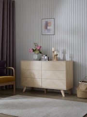 Natural Anderson Oak Effect 6 Drawer Chest of Drawers - Image 1 of 8