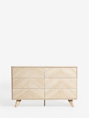 Natural Anderson Oak Effect 6 Drawer Chest of Drawers - Image 2 of 8