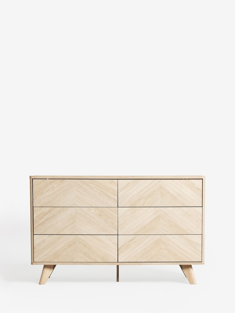 Natural Anderson Oak Effect 6 Drawer Chest of Drawers - Image 2 of 8