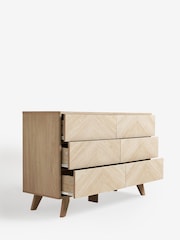 Natural Anderson Oak Effect 6 Drawer Chest of Drawers - Image 3 of 8