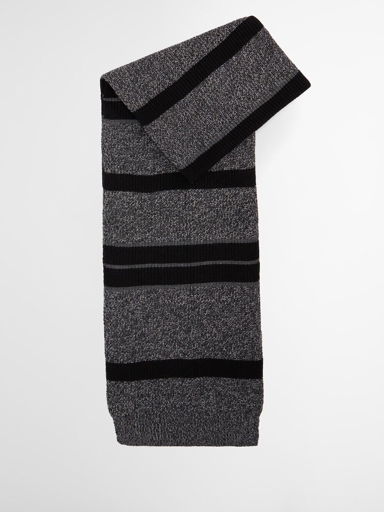 Barbour International Black Boston Beanie  Scarf Gift Set - Image 2 of 7