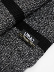 Barbour International Black Boston Beanie  Scarf Gift Set - Image 6 of 7