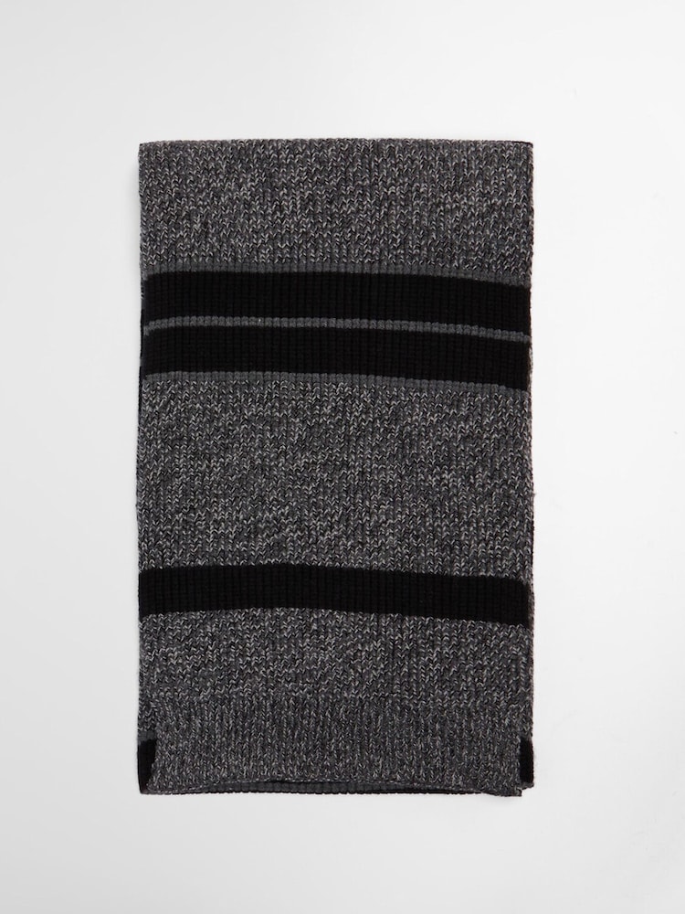 Barbour International Black Boston Beanie  Scarf Gift Set - Image 7 of 7