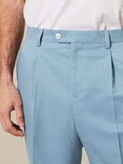 Light Blue Regular Fit Motionflex Stretch Suit Trousers - Image 5 of 9