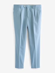 Light Blue Regular Fit Motionflex Stretch Suit Trousers - Image 6 of 9