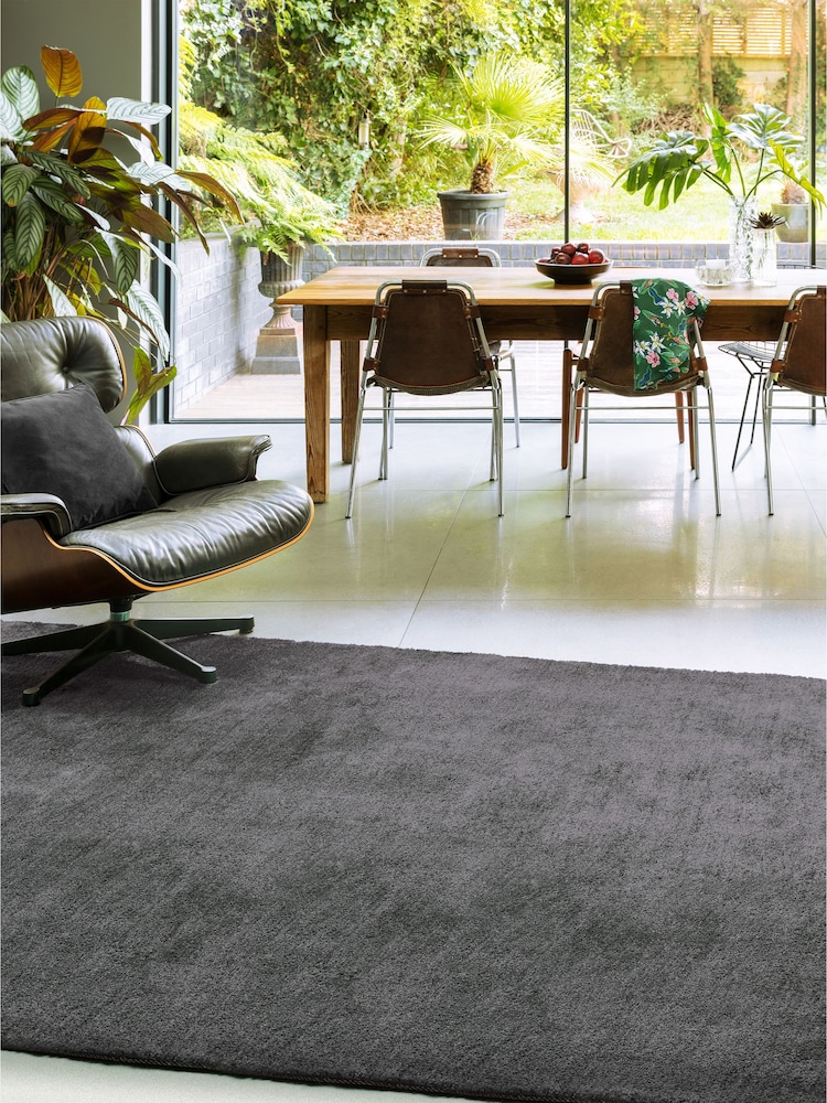 Asiatic Rugs Grey Milo Soft Touch Lustre Rug - Image 1 of 5