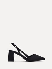 Linzi Black Brooklyn Slingback Shoes With Block Heel - Image 3 of 6