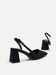 Linzi Black Brooklyn Slingback Shoes With Block Heel - Image 5 of 6