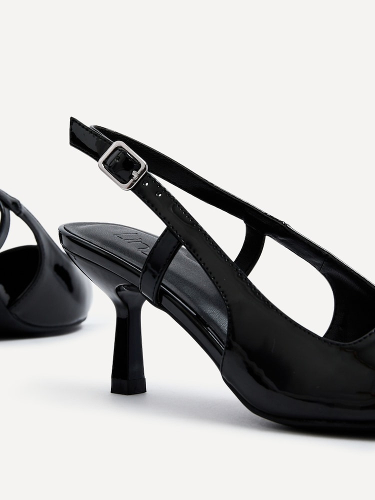 črna - Linzi Dionne Slingback Pointed Toe čevelj ali škorenj z visoko, ozko peto, ukrivljeno pod čevelj - Slika 5 iz 5 črna - Linzi Dionne Slingback Pointed Toe čevelj ali škorenj z visoko, ozko peto, ukrivljeno pod čevelj - Slika 5 iz 5