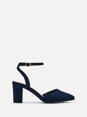 Linzi Blue Larsa Wide Fit Pointed Toe Court Shoes - Image 2 of 5