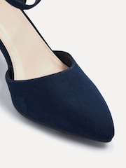 Linzi Blue Larsa Wide Fit Pointed Toe Court Shoes - Image 5 of 5
