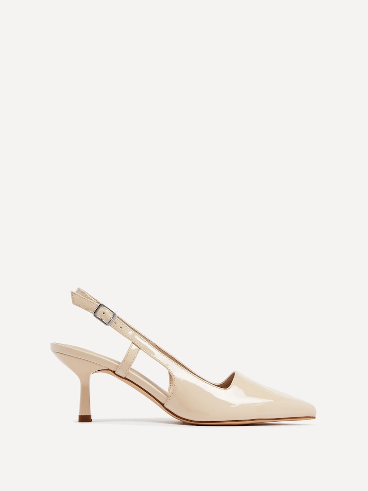 Goli - Linzi Dionne Slingback Pointed Toe čevelj ali škorenj z visoko, ozko peto, ukrivljeno pod čevelj - Slika 2 iz 5
