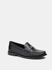 COACH Black Jolene Leather Loafers - Image 2 of 6