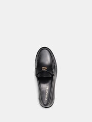 COACH Black Jolene Leather Loafers - Image 4 of 6