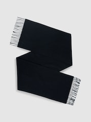 Reiss Navy Picton Cashmere Blend Scarf - Image 1 of 5