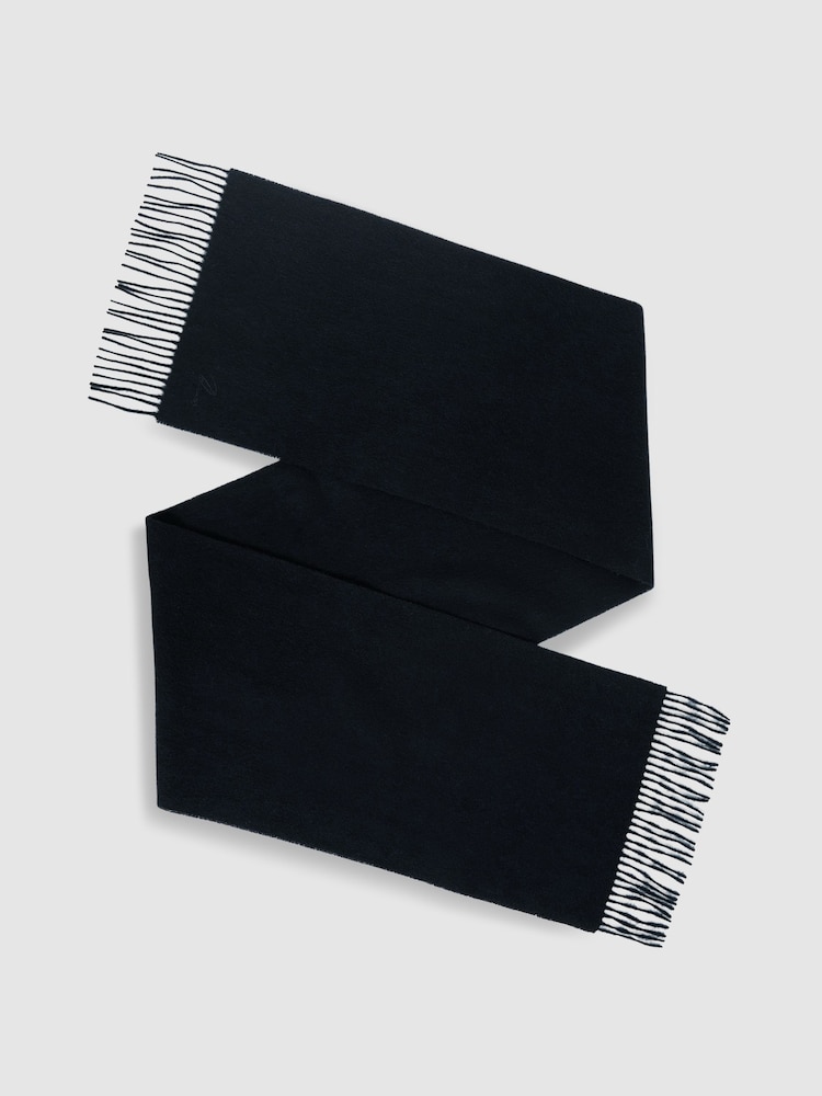 Reiss Navy Picton Cashmere Blend Scarf - Image 1 of 5