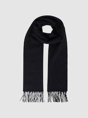 Reiss Navy Picton Cashmere Blend Scarf - Image 3 of 5