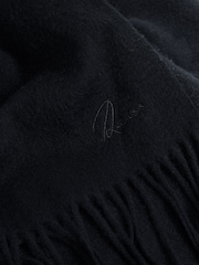 Reiss Navy Picton Cashmere Blend Scarf - Image 4 of 5