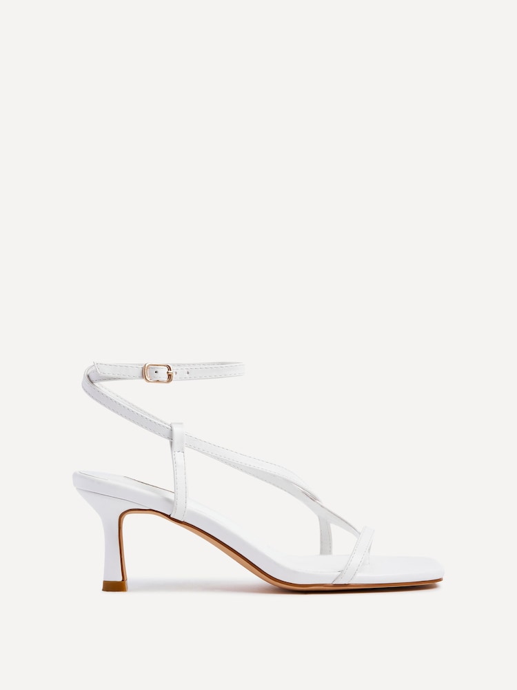 Linzi White Roxanne Strappy Square Toe Heels - Image 2 of 5