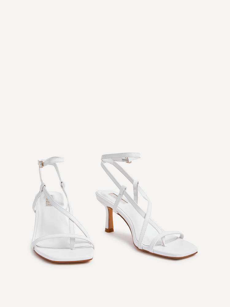 Linzi White Roxanne Strappy Square Toe Heels - Image 5 of 5