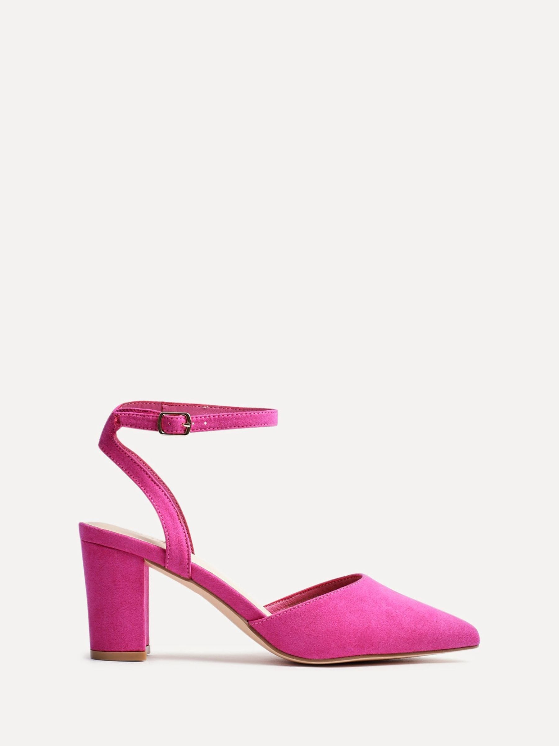 Wide fit pink court shoes cheap