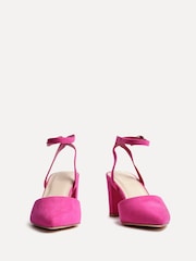 Linzi Pink Larsa Wide Fit Pointed Toe Court Shoes - Image 3 of 5