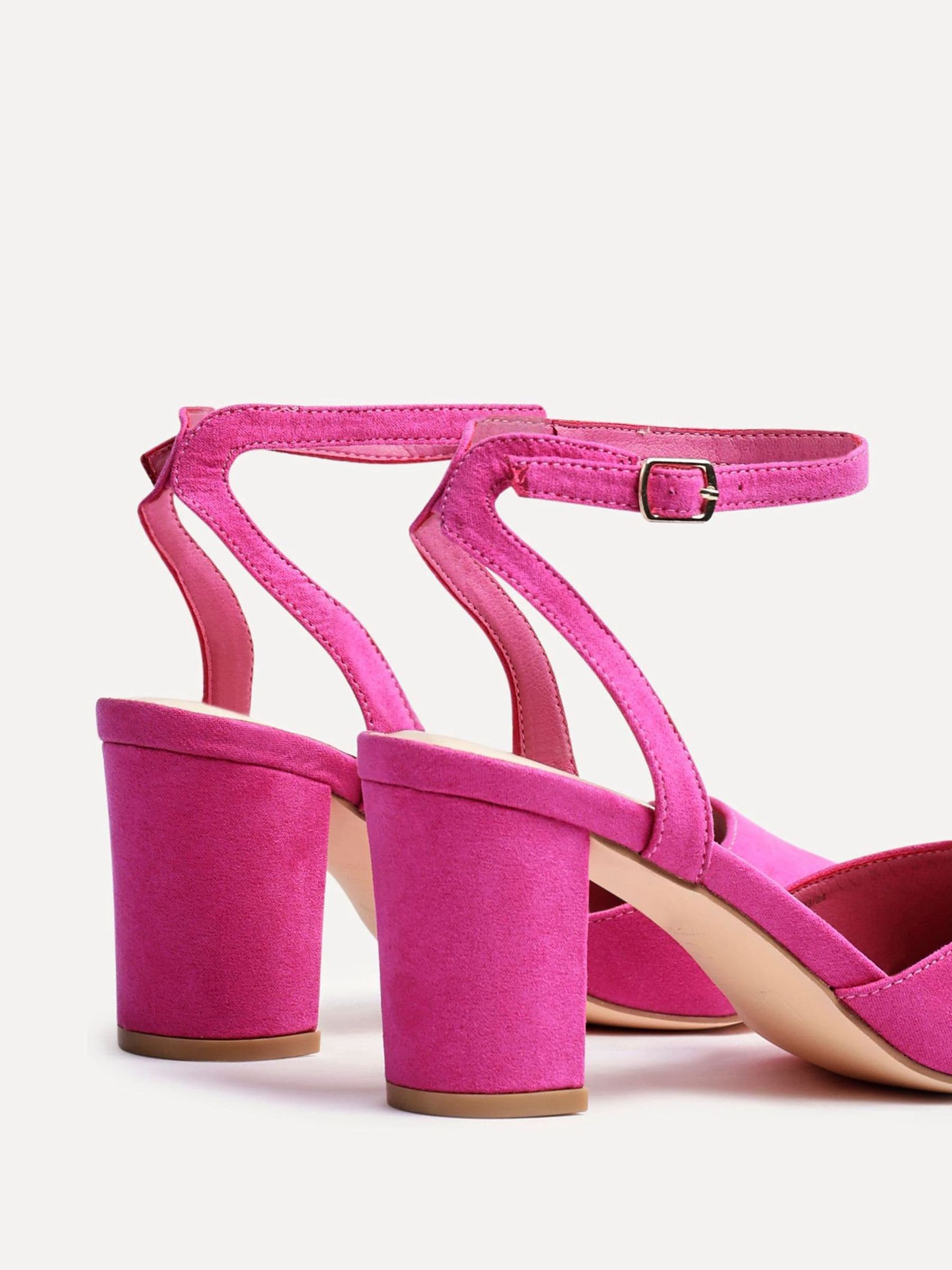 Wide fit pink court shoes top