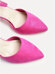 Linzi Pink Larsa Wide Fit Pointed Toe Court Shoes - Image 5 of 5