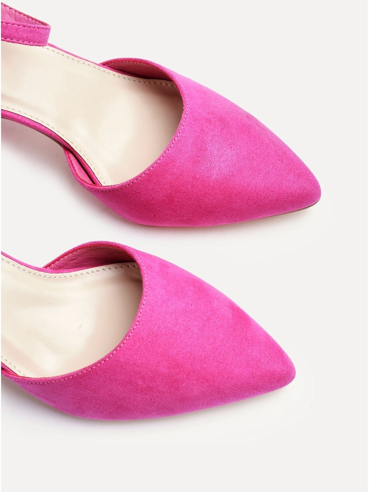 Linzi Pink Larsa Wide Fit Pointed Toe Court Shoes - Image 5 of 5