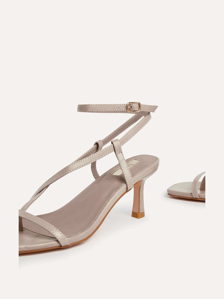 Linzi Natural Roxanne Strappy Square Toe Heels - Image 6 of 6