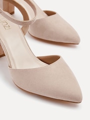 Linzi Nude Larsa Wide Fit Pointed Toe Court Shoes - Image 4 of 5