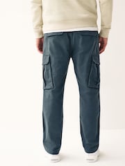 Blue Straight Fit Cotton Stretch Cargo Trousers - Image 4 of 11