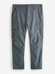 Blue Straight Fit Cotton Stretch Cargo Trousers - Image 7 of 11