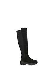 Carvela Dash 50/50 Suede Knee High Black Boots - Image 2 of 4
