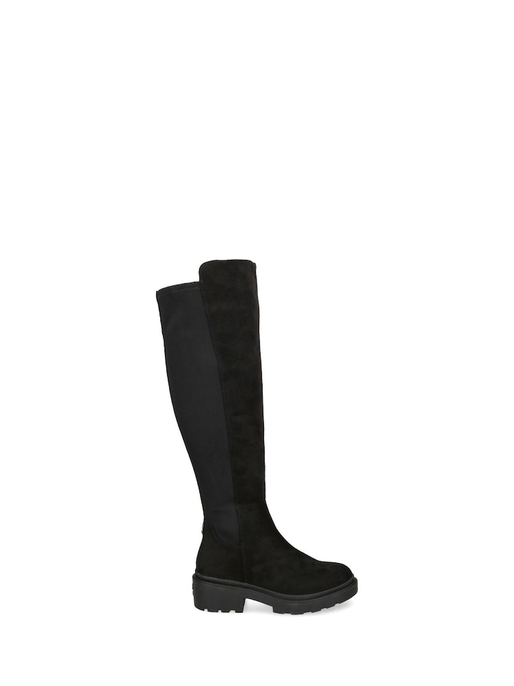 Carvela Dash 50/50 Suede Knee High Black Boots - Image 2 of 4