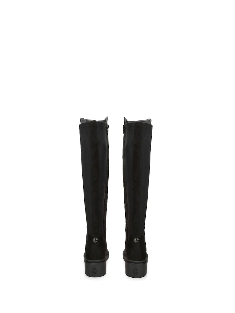 Carvela Dash 50/50 Suede Knee High Black Boots - Image 4 of 4